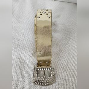 Gold Studded Belt with Silver Buckle